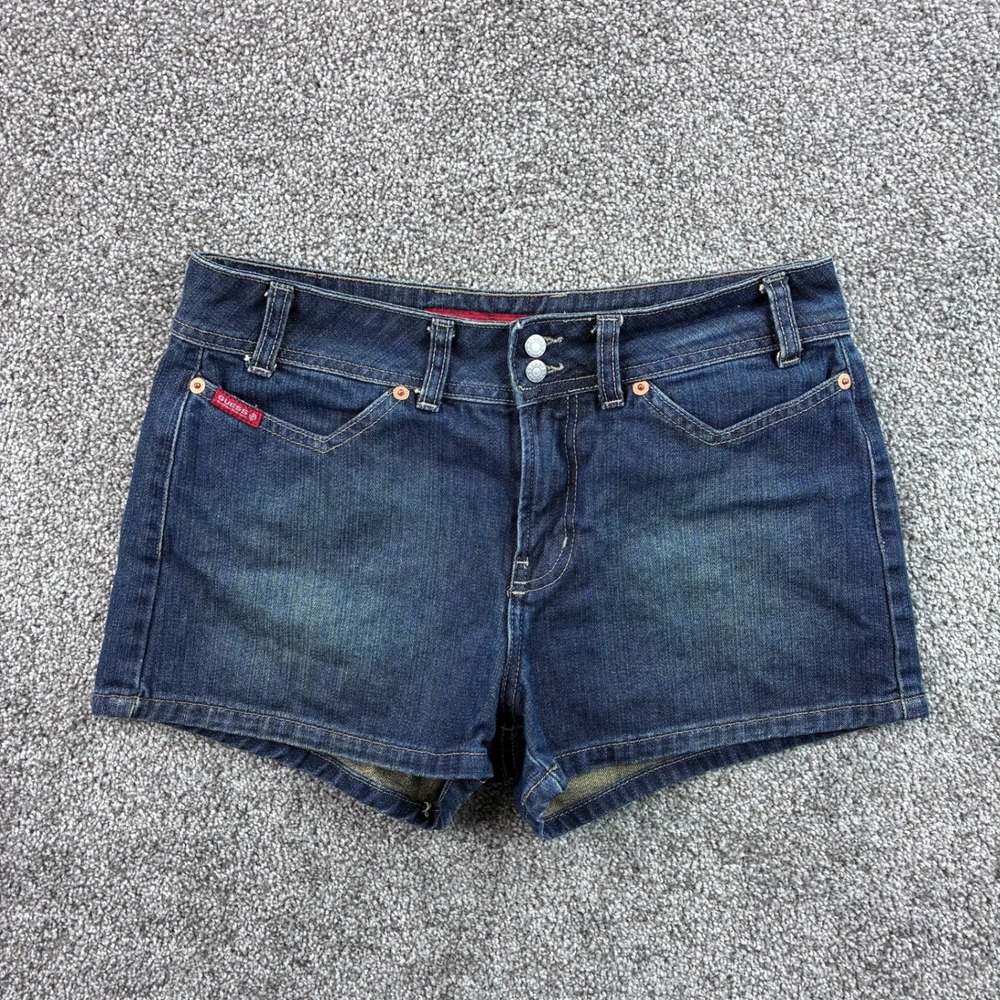 Vintage Guess Denim Shorts Women's 29 Blue Cotton Low Rise Jean Shorts Brazil